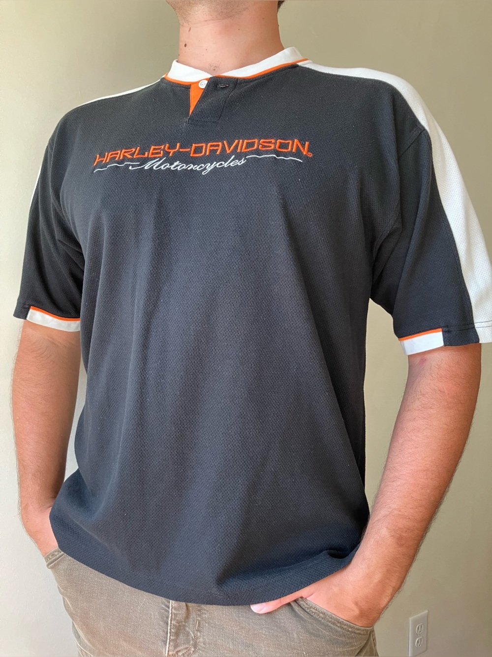 Harley-Davidson | Wichita KS Mid Continent Short Sleeve Polo Button Neck Shirt